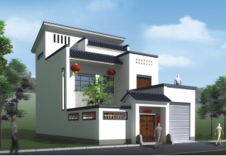 110平方米新農(nóng)村自建房屋施工設(shè)計(jì)圖紙及效果圖