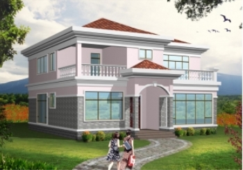 150平方米農村二層小別墅設計施工圖紙，12.4x13.5米