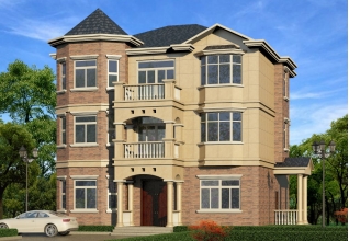 130平方米農村三層自建別墅設計圖紙大全，11.8x12.7米