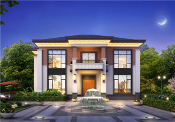 現(xiàn)代風(fēng)格精致兩層農(nóng)村自建房住宅設(shè)計(jì)圖，帶儲藏室