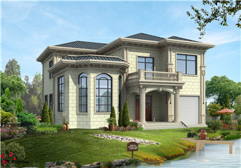 豪華二層別墅設計圖紙及效果圖,帶車庫,歐式別墅方案