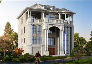 四層豪華歐式別墅自建樓房設計圖紙,帶效果圖和全套施工圖