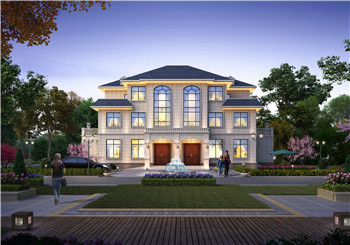 230平方農(nóng)村雙拼別墅設(shè)計圖，26x11米自建房屋戶型