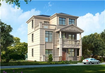 新農村小洋樓三層別墅戶型設計圖，開間9米，造價25萬