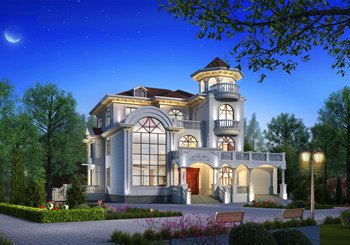 巴洛克風格別墅設計圖紙及效果圖，農村建一棟想低調都難