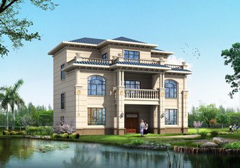 室內不設廚房現代農村三層住宅設計圖，外觀時尚，個性化的生活