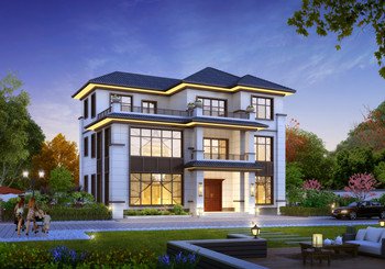 140平方米現(xiàn)代偏中式實(shí)用型三層房屋設(shè)計(jì)圖紙,新農(nóng)村建房推薦