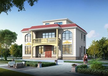 150平方米農(nóng)村二層磚混結(jié)構(gòu)別墅施工建筑設(shè)計圖，平頂設(shè)計