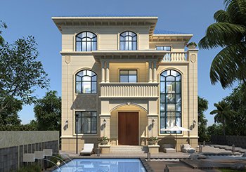 大氣的三層鄉村別墅設計方案圖,小面積建出豪宅感