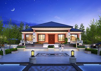 農村一層大別墅施工圖，18米乘12米，讓生活充滿儀式感