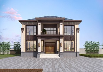 自建小樓二層農村別墅設計圖，大氣好看，13米乘14米