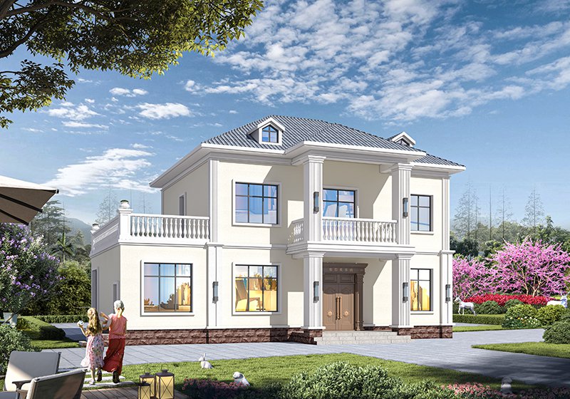 帶配房的二層農村小別墅設計圖，大方適用，耐看經濟