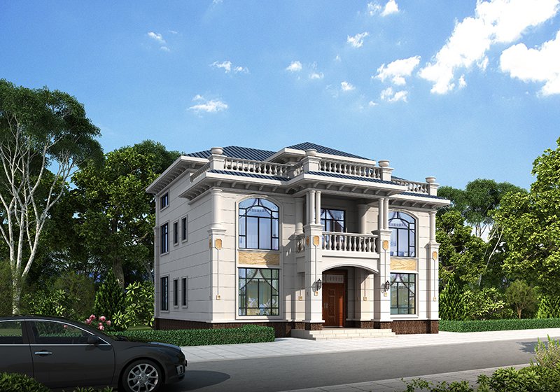 農(nóng)村自建二層半樓房效果圖，美觀大氣布局合理，很適合農(nóng)村人自建