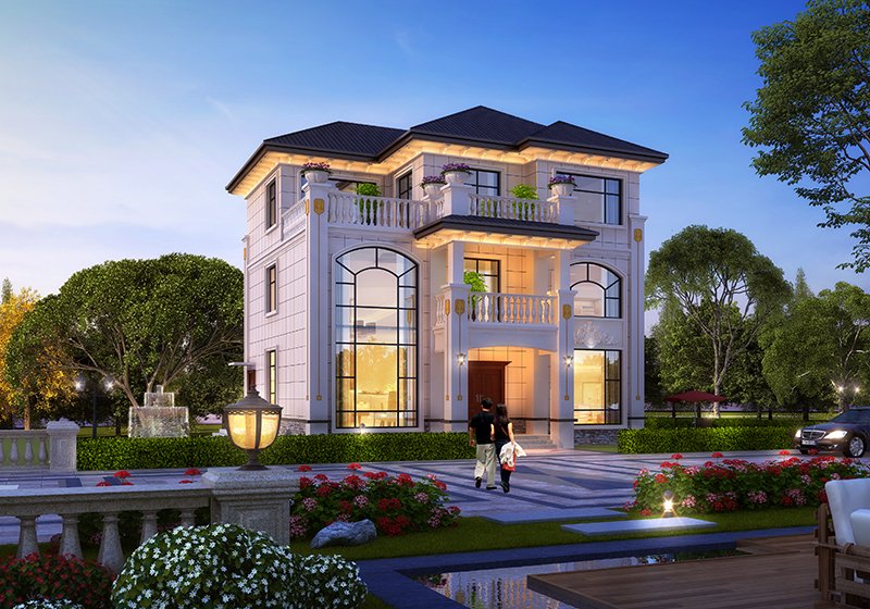 簡約大氣農(nóng)村自建三層別墅設(shè)計(jì)圖，布局合理，很適合農(nóng)村人自建！