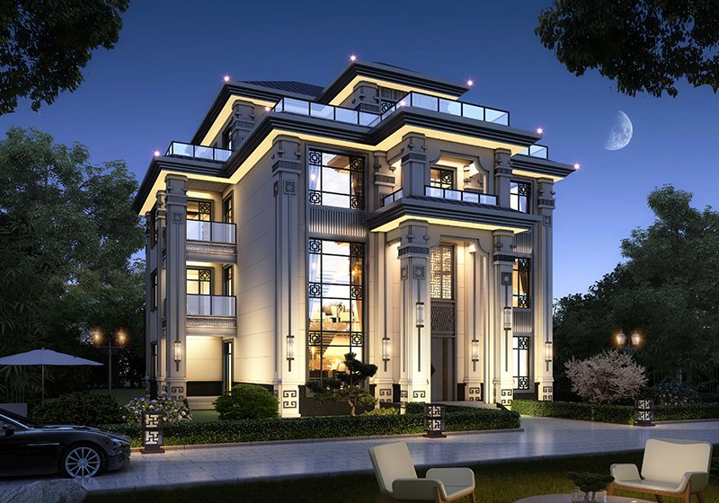 四層復式別墅設計方案,外觀氣派布局實用,舒適宜居美極了!