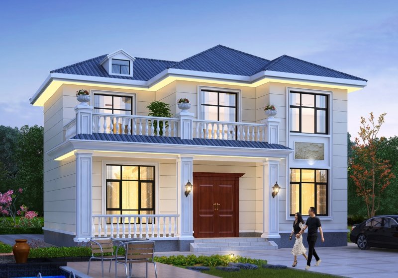 2款帶露臺(tái)農(nóng)村別墅設(shè)計(jì)圖二層精選，造價(jià)超值性價(jià)比