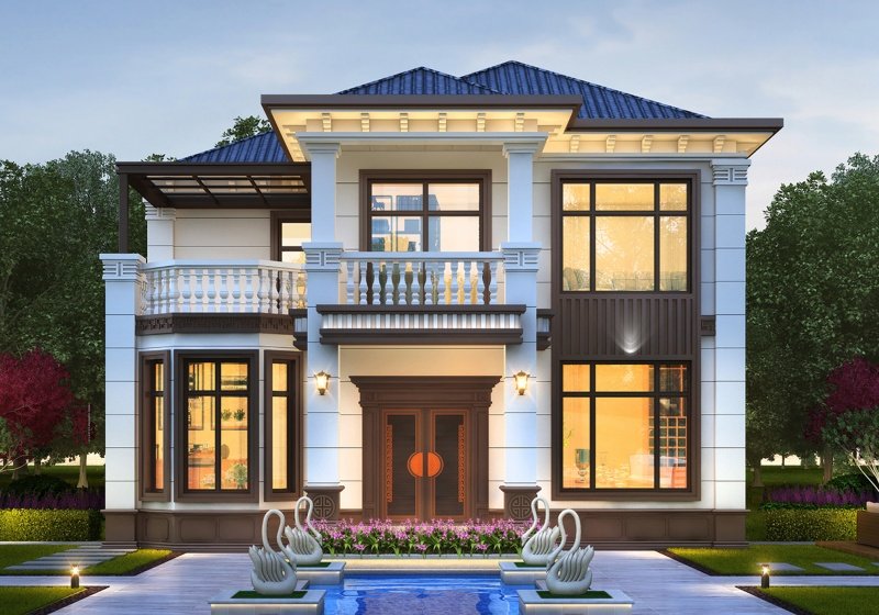 農村小別墅設計圖二層，占地不大顏值高，最適合農村建造