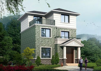 小型農村三層別墅住宅設計圖紙（含外觀效果圖）