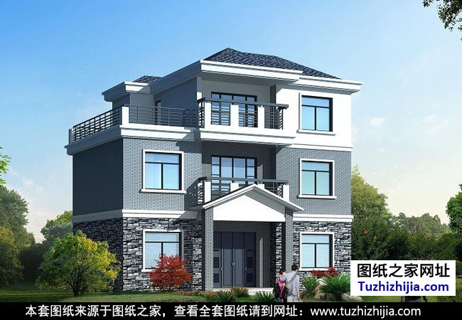 三層新農村住宅設計圖紙效果圖