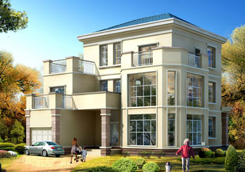 140平方米別墅設計圖紙（含效果圖），別墅設計方案精選