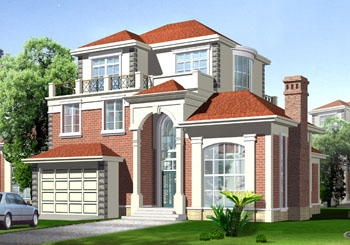 三層帶車(chē)庫(kù)別墅設(shè)計(jì)圖紙，歐式小別墅設(shè)計(jì)方案（含效果圖）