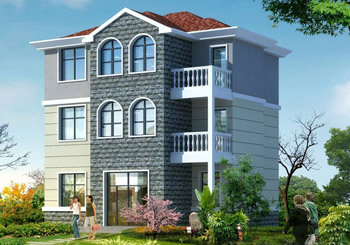 100平簡單別墅設計圖紙（含效果圖），新農村房屋設計方案精選