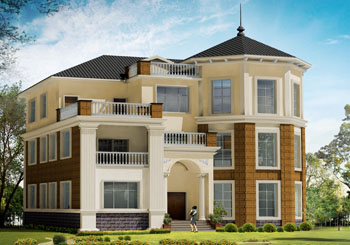 最新三層別墅設計圖紙帶效果圖，高檔私人別墅設計方案