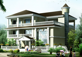 歐式三層別墅設計方案（效果圖+全套設計施工圖紙）