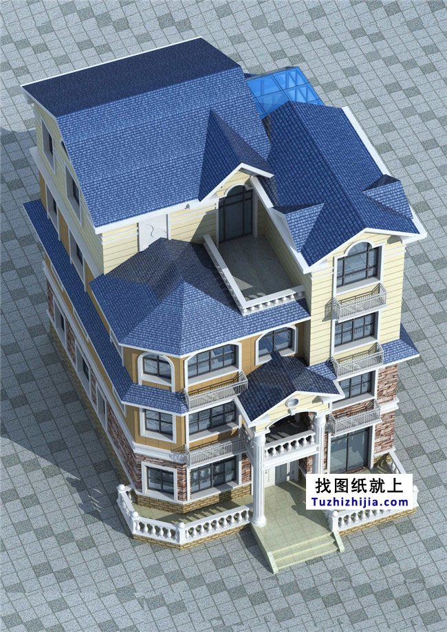 120平方米新農(nóng)村磚混四層房屋設(shè)計(jì)圖紙和效果圖