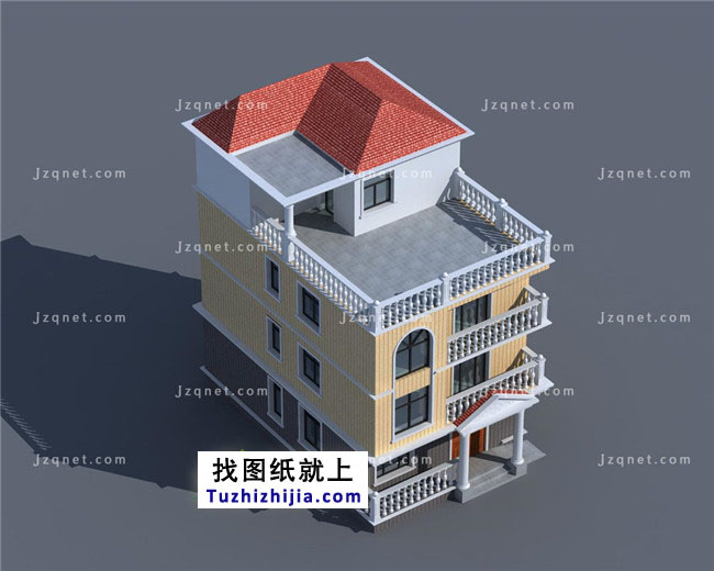 95平方米農村四層房屋設計圖