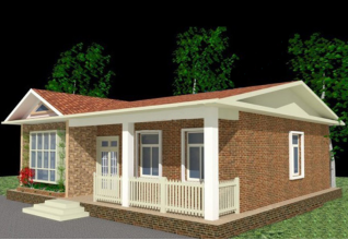 120平方米一層鄉(xiāng)村房屋設(shè)計(jì)圖紙及效果圖大全11.5m*10.8m