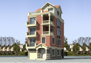 107平方米新農村五層別墅設計圖及效果圖，帶車庫