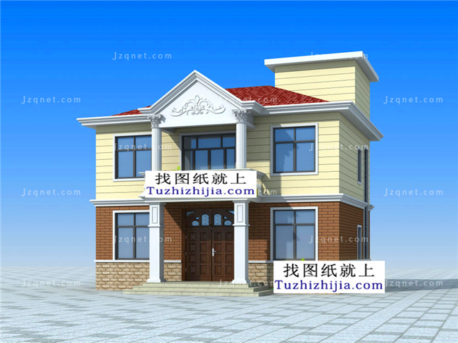 90平方米農(nóng)村二層房屋設(shè)計(jì)圖紙(施工圖+效果圖)