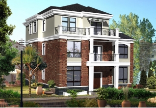 大氣實用的三層別墅設計圖紙及效果圖，預算30萬左右