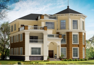 高端歐式三層別墅設計圖紙，歐式別墅設計效果圖