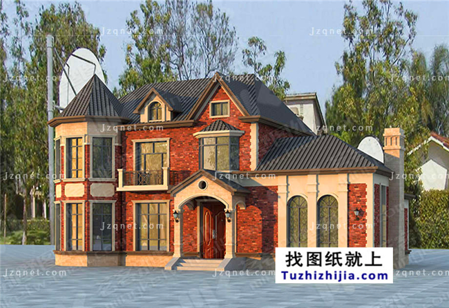 150平方米二層別墅設計及效果圖展示下載，17X10米