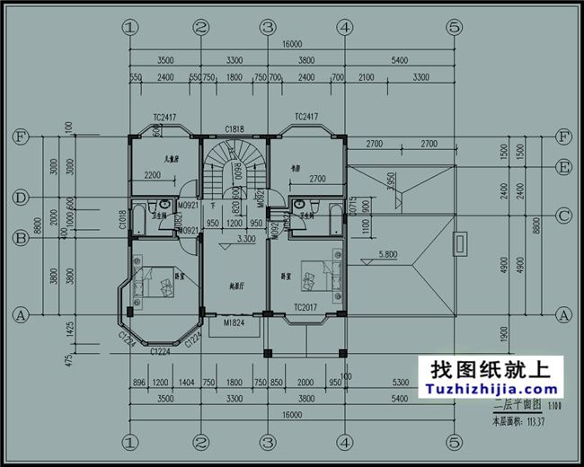 150平方米二層別墅設計及效果圖展示下載，17X10米