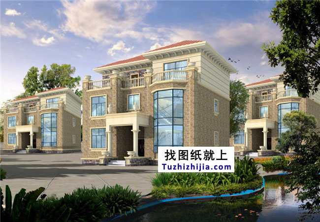 豪華復(fù)式三層別墅設(shè)計(jì)圖紙