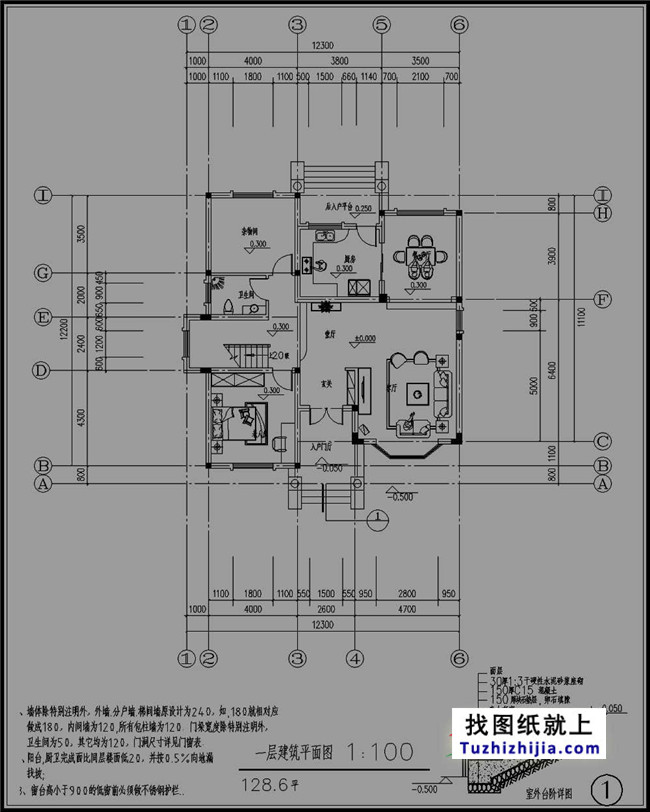 豪華復(fù)式三層別墅設(shè)計(jì)圖紙