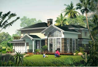 170平方米豪華型二層別墅設計圖紙及效果圖大全，15X13米