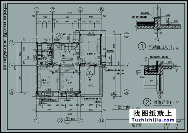 88平方米農村二層小戶型自建房屋設計圖紙帶外觀效果圖，10x9米
