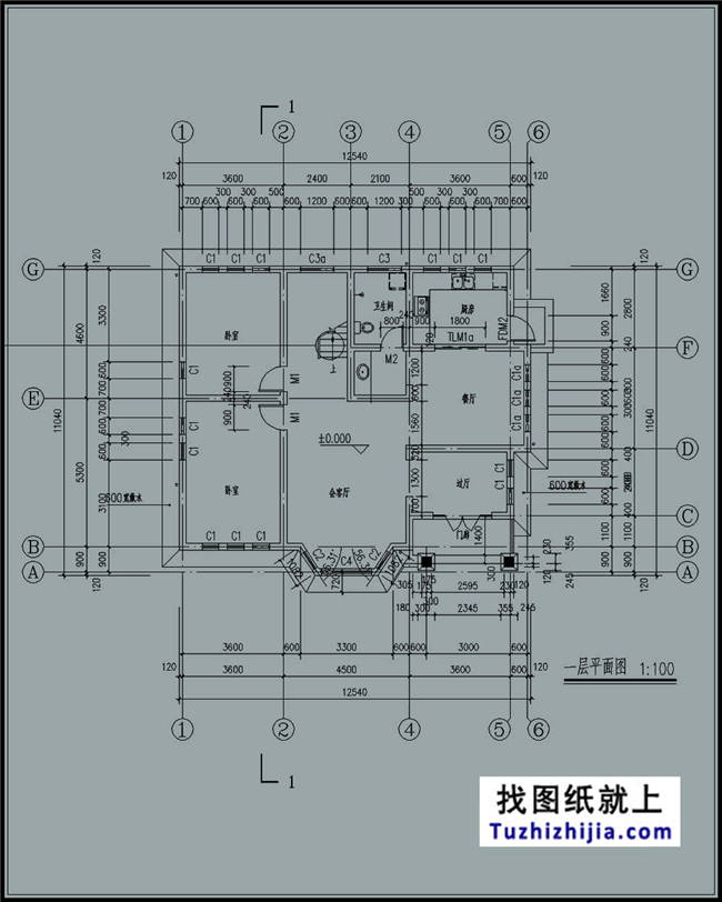 138平方米兩層別墅CAD設計圖紙及效果圖，13x11米