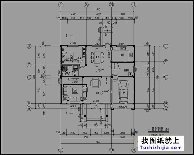 新農村三層房屋cad建筑設計圖紙
