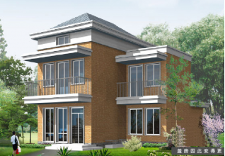 75平方米上海農(nóng)村帶閣樓的小二層房屋設(shè)計(jì)圖8x11米