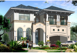 240平方米帶地下室二層豪華別墅施工設計圖紙，15x20米