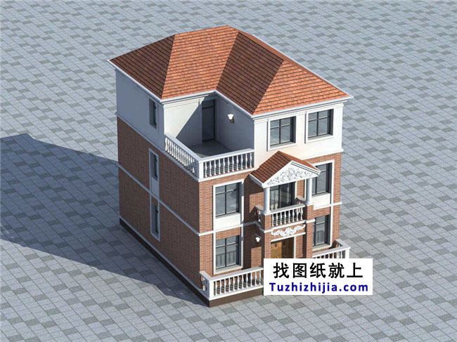 兩層半新農村別墅設計圖紙