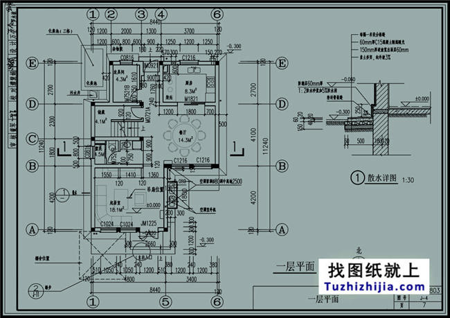 76平方米上海農村帶閣樓的小二層房屋設計圖,8x11米