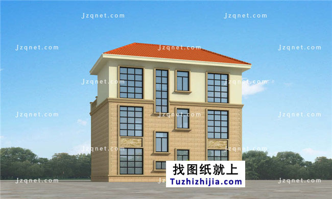 經典三層小別墅設計圖紙(效果圖+全套cad建筑圖)