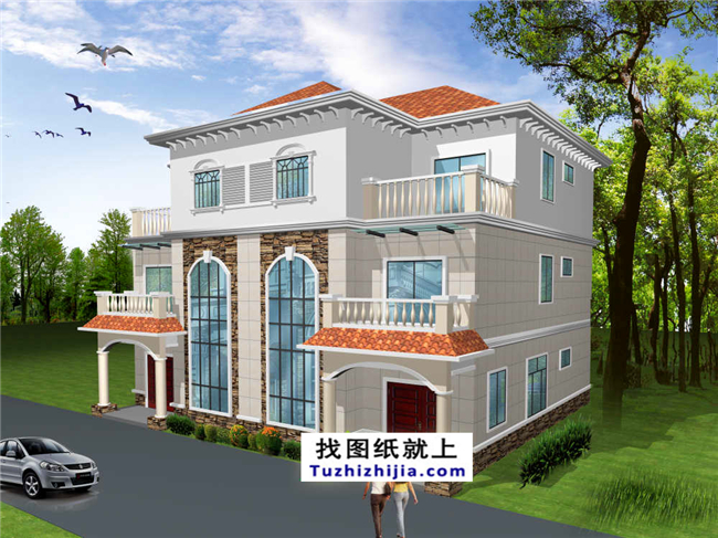 168平方米湖州德清三層雙拼農村房屋設計圖大全,14x12