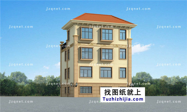 100平方米自建三層半別墅設計圖紙